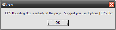 Warning caused by the included EPS file.
