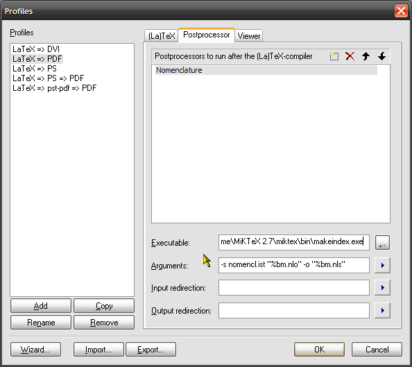 Supplement for a build profile to get a nomenclature.
