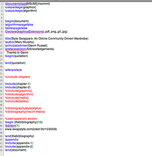 The source code.
