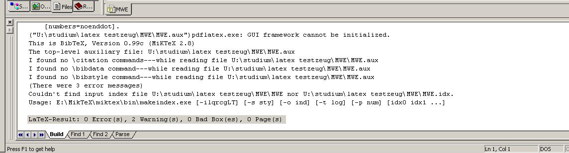 error shown while compiling