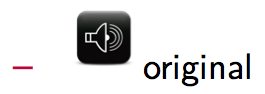 small figure (loudspeaker icon) is not vertically aligned to the item symbol at the figures middle point
