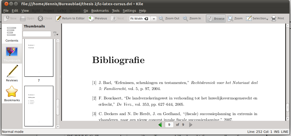 bibliography screenshot