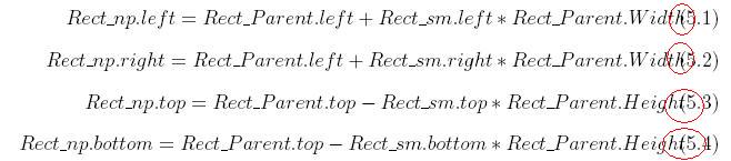 overlapping of equation and its serial number