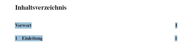 this is my table of contents