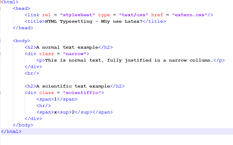 The source code of the outputting HTML