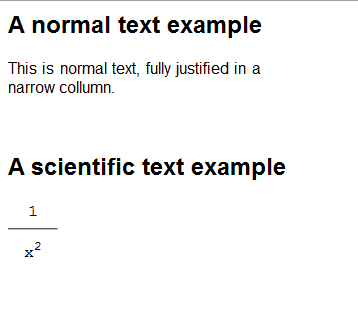 The HTML output