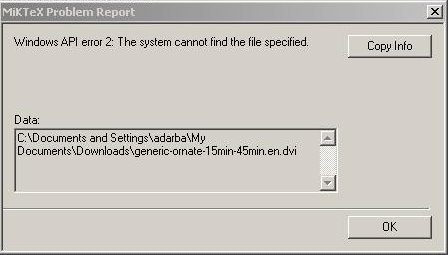 Error message of TXC.