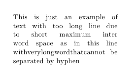Sloppy paragraph, justified