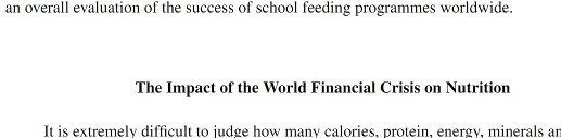 Space between paragraph and subheading shown to be too big.