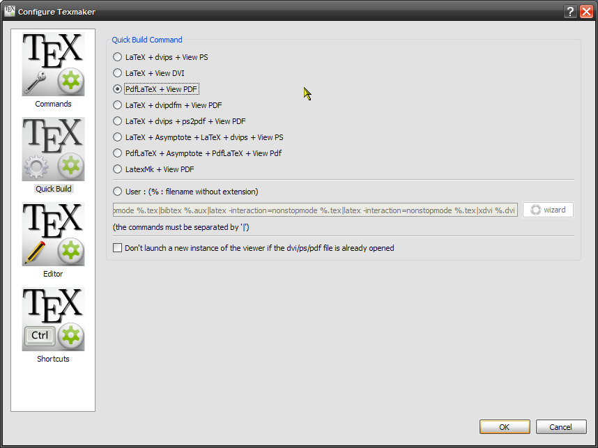 Default configuration for &quot;Quick Build&quot; in TeXmaker 3.4