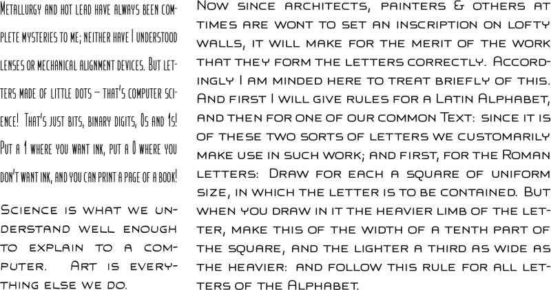 Small specimen of the font.