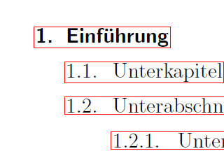 Table of contents