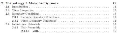 Example TOC