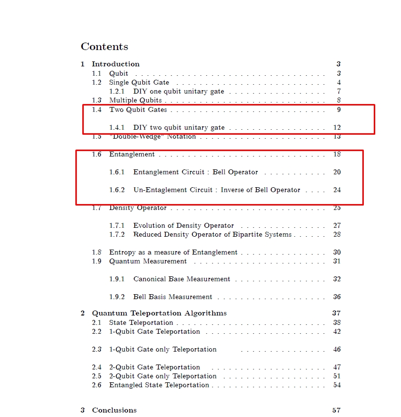 Table of Contents